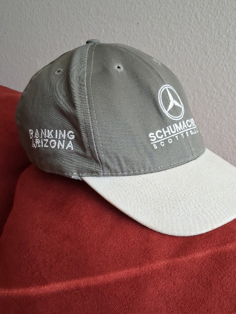 Schumacher Mercedes-Benz Gray & Beige Adjustable Baseball Cap